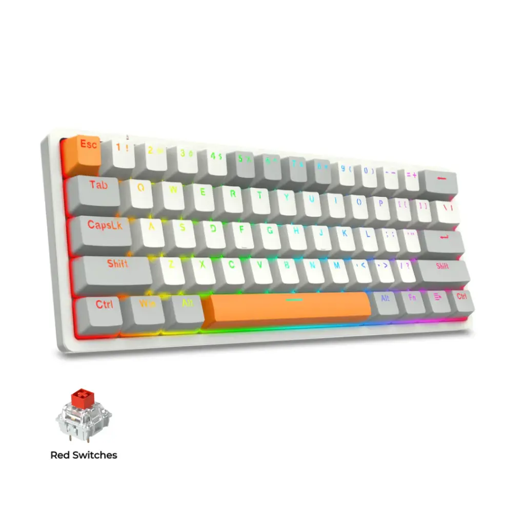 Redragon AKALI 60% Wired RGB Mechanical Keyboard - K642WGO