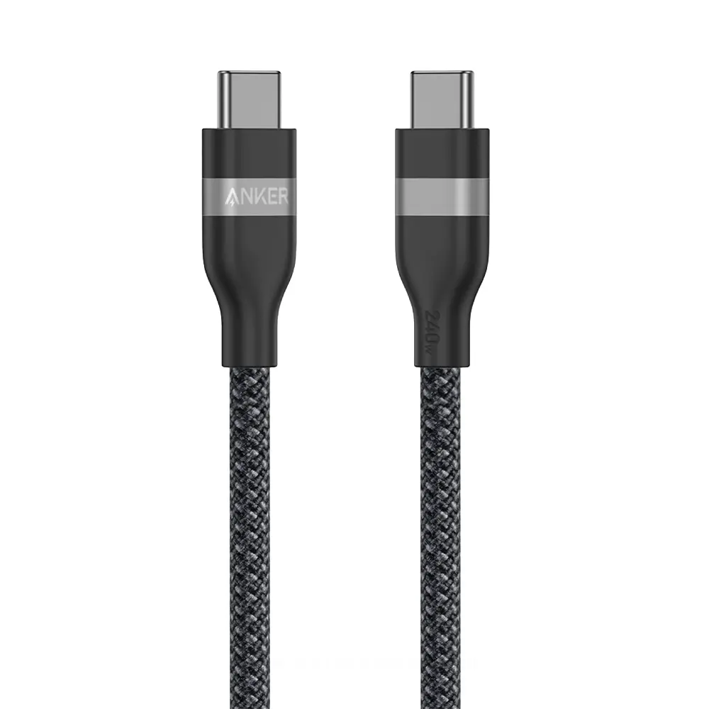 Anker USB-C to USB-C Cable (3 ft, 240W, Upcycled-Braided) - A82E2H11