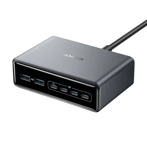Anker Prime Charger (200W, 6 Ports, GaN) Multi-Port Descktop Charger Station - A2683241
