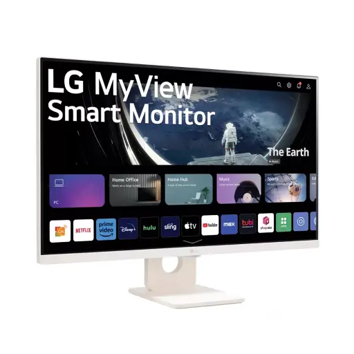 LG 27" MyView Smart Monitor (27SR50F-W) – FHD IPS – webOS – HDR10 – Built-in Speakers