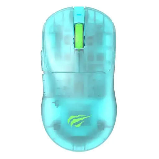 HAVIT MS970WB Type-C Wireless Gaming Mouse - Cyan Transparent