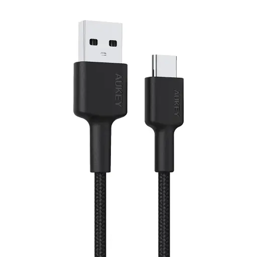 Aukey USB-A to USB-C Nylon Braided Cable,0.9m, 480Mbps, CB-CD30